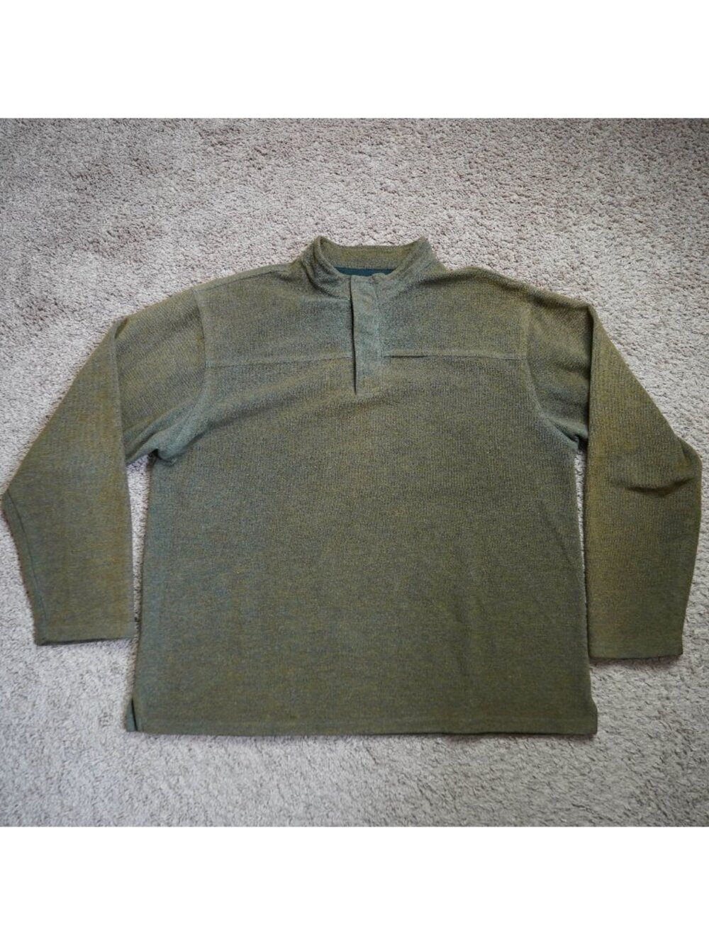 READ The Territory Ahead Sweatshirt Mens XL Green 1/4 Button Up Long Sleeve USA